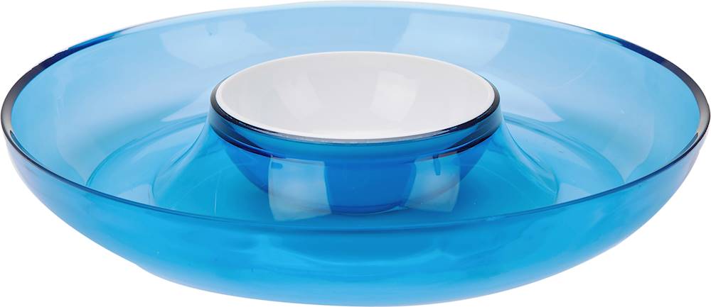 Angle View: Mind Reader - Chip and Dip Bowl - Blue