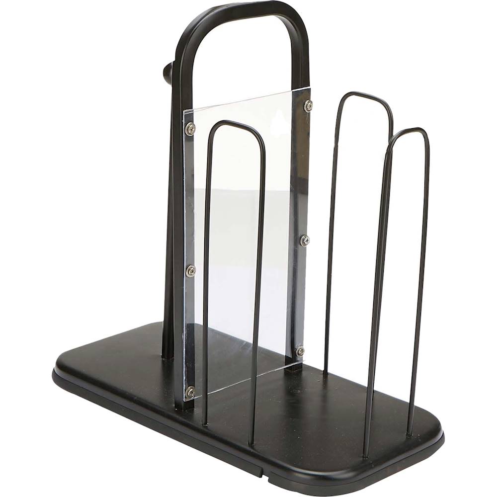 Left View: Mind Reader - Cone Stand with Sauce Holder (3-Pack) - Black