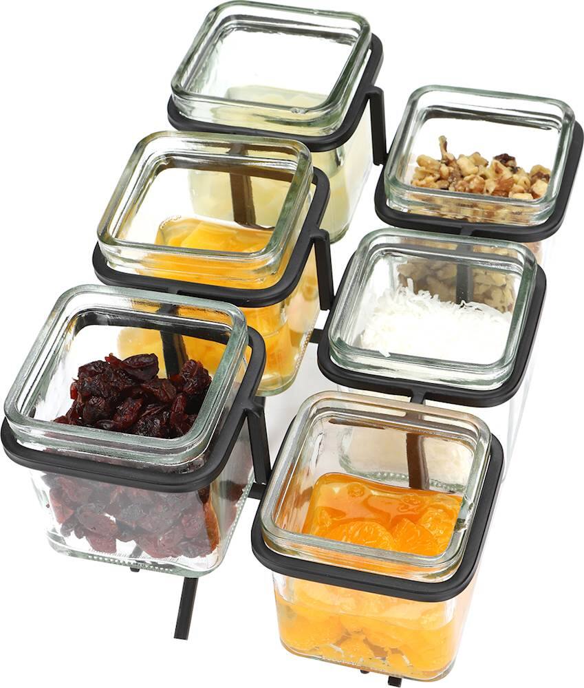 Best Buy Mind Reader Condiment Server Jar Stand Black 6JASTEPBLK