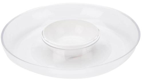 Mind Reader - Chip and Dip Bowl - Clear