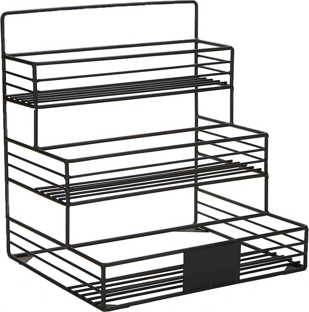 Angle View: Hastings Home - Kitchen Wrap Storage Rack-3 Tier Pantry Organizer for Foil, Plastic Bags, Cabinet Organization for Wax (Chrome) - Silver