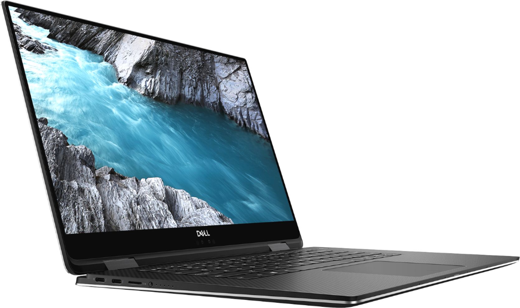 Angle View: Dell - Geek Squad Certified Refurbished XPS 15.6" Touch-Screen Laptop - Intel Core i7 - 16GB Memory - AMD Radeon RX - 256GB SSD - Black