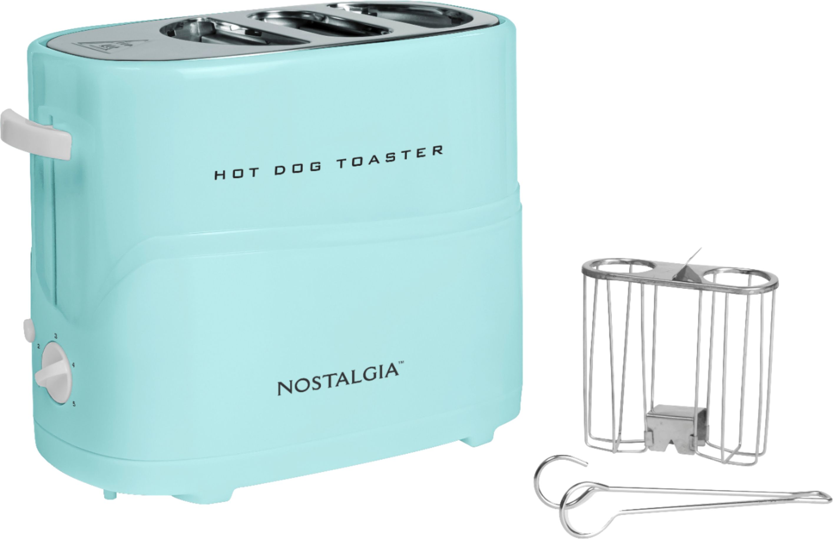 Angle View: Nostalgia - Hot Dog Toaster - Aqua