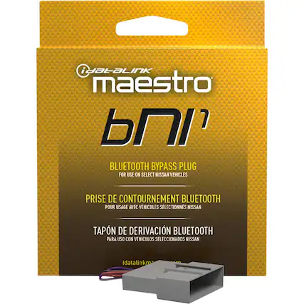 Front. Maestro - Wiring Harness for Select Nissan Vehicles - Black.