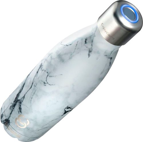 CrazyCap - 17oz. UV-C Water Purification Thermal Bottle - Carrara Marble
