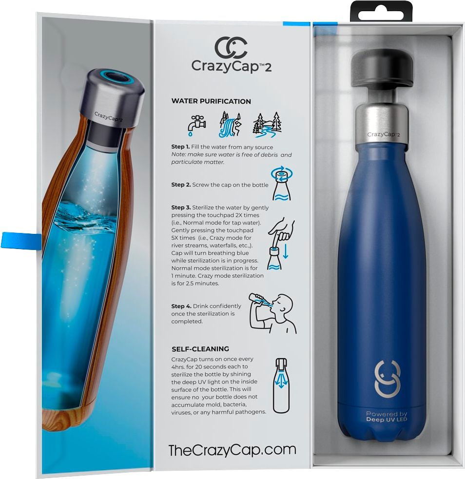 Left View: Lifestraw - Go 2-Stage Water Filter Bottle - Green