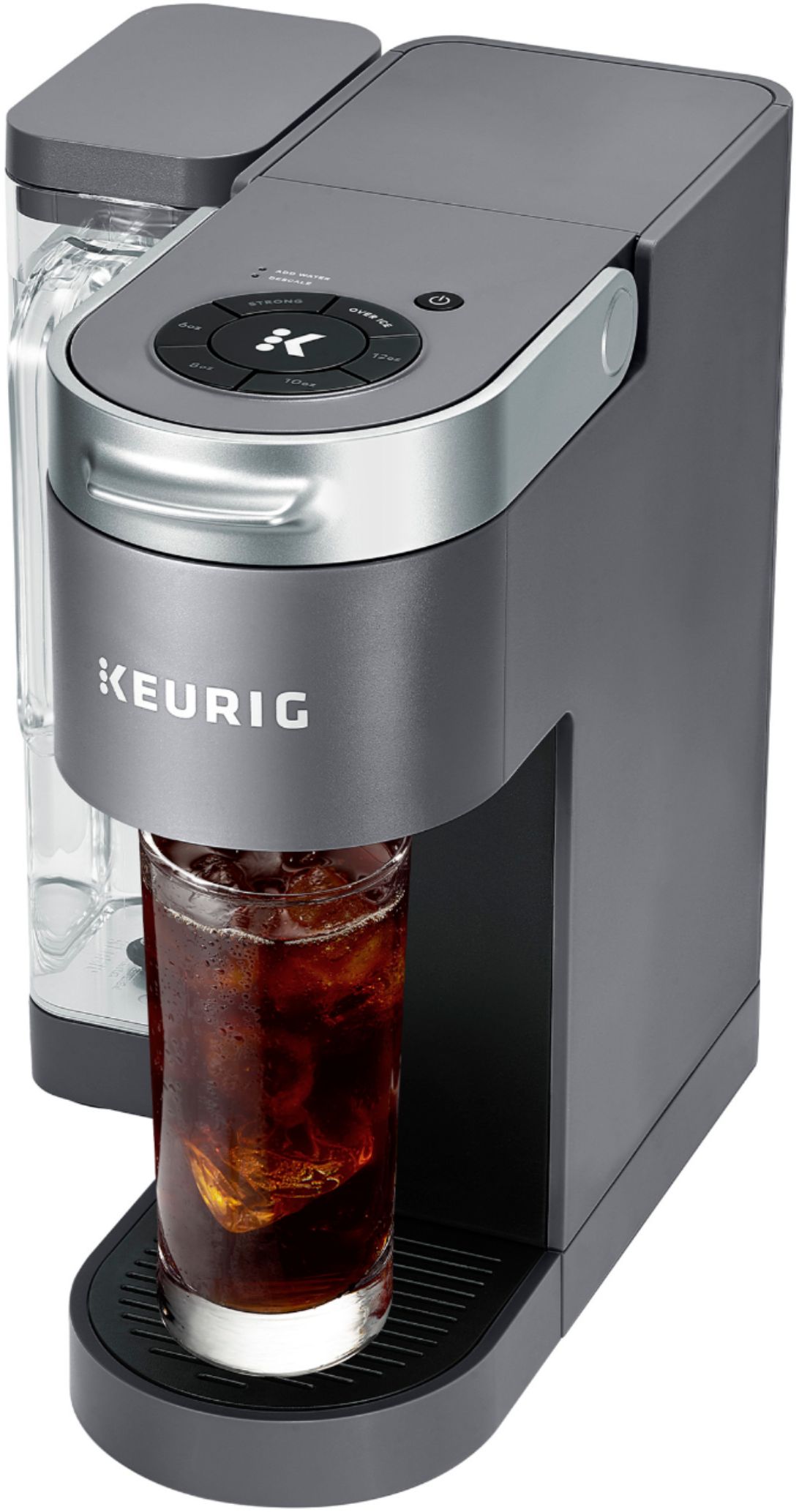 Angle View: Keurig - K Supreme Single Serve K-Cup Pod Coffee Maker - Gray