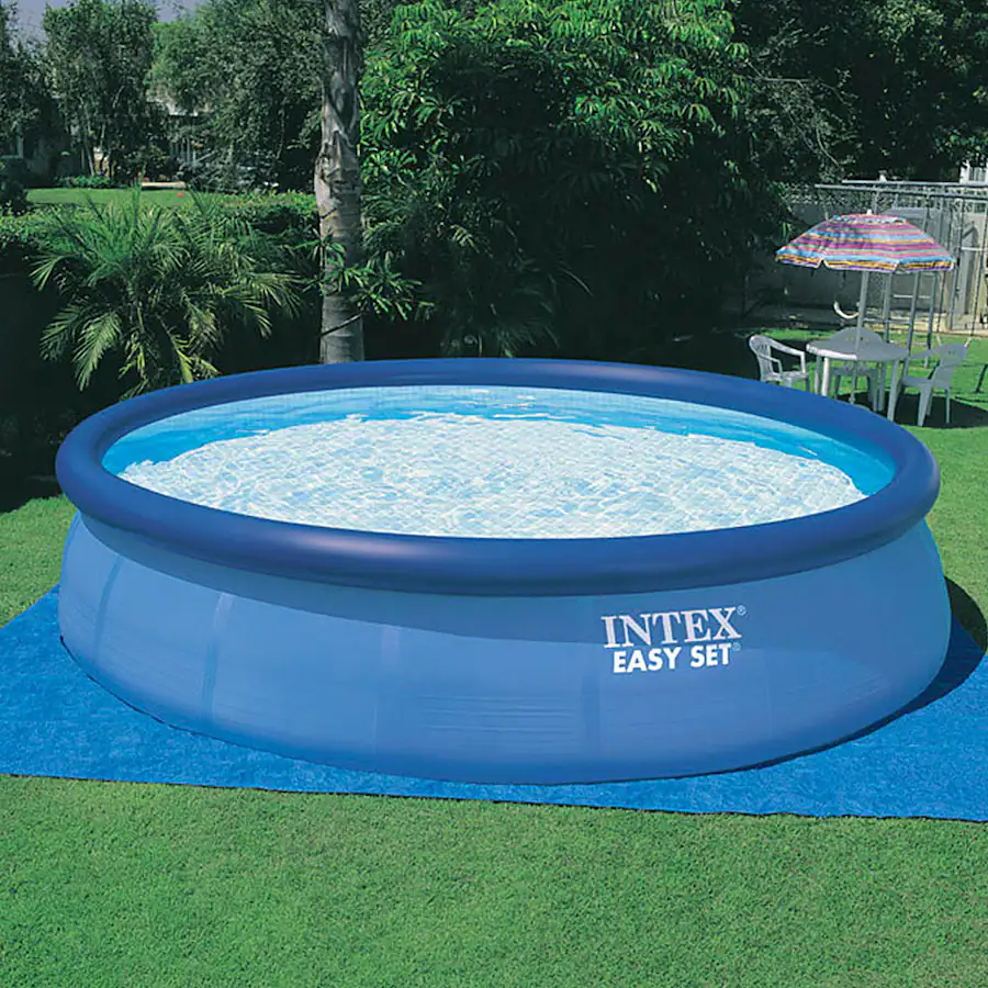 Above Ground Inflatable Pool Intex Intex Inflatable Round Outdoor Above Ground Swimming Pool Set 26175EH ...