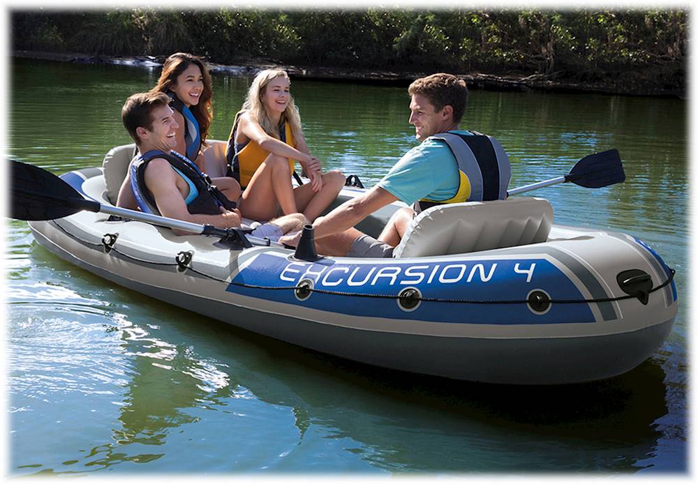 Best Buy: Intex Excursion 4 Inflatable Boat Gray 68324EP