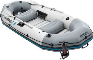 Intex - Mariner 3 Inflatable Boat - Gray - Front_Zoom
