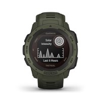 Garmin - Instinct Solar Tactical GPS Smartwatch 33mm Fiber-Reinforced Polymer - Moss - Front_Zoom