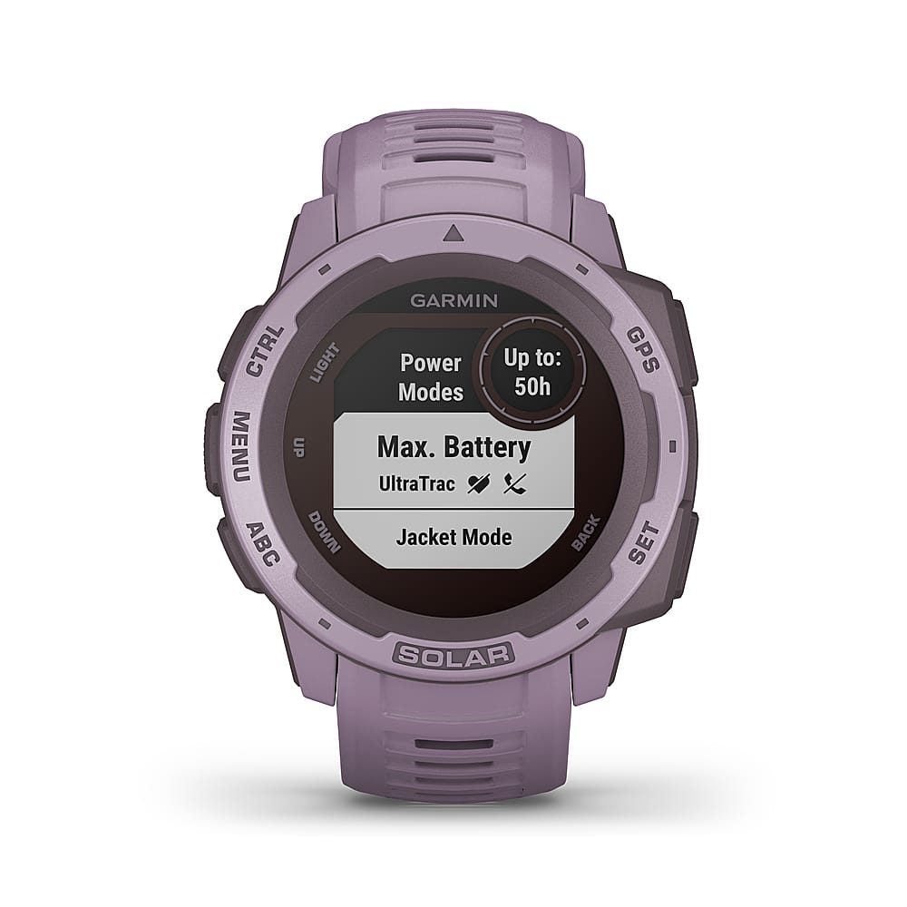 Alt View 3. Garmin - Instinct Solar Smartwatch 45mm Fiber-Reinforced Polymer - Orchid.