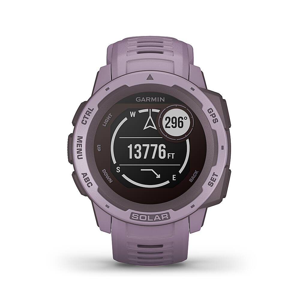 Alt View 4. Garmin - Instinct Solar Smartwatch 45mm Fiber-Reinforced Polymer - Orchid.