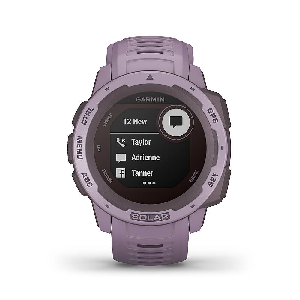 Alt View 5. Garmin - Instinct Solar Smartwatch 45mm Fiber-Reinforced Polymer - Orchid.