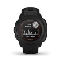 Garmin - Instinct Solar Tactical Rugged GPS Smartwatch 45mm - Black - Front_Zoom