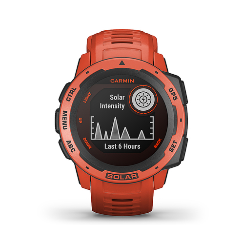 Garmin Instinct® Solar Rugged GPS Smartwatch 45mm Flame Red - Flame Red
