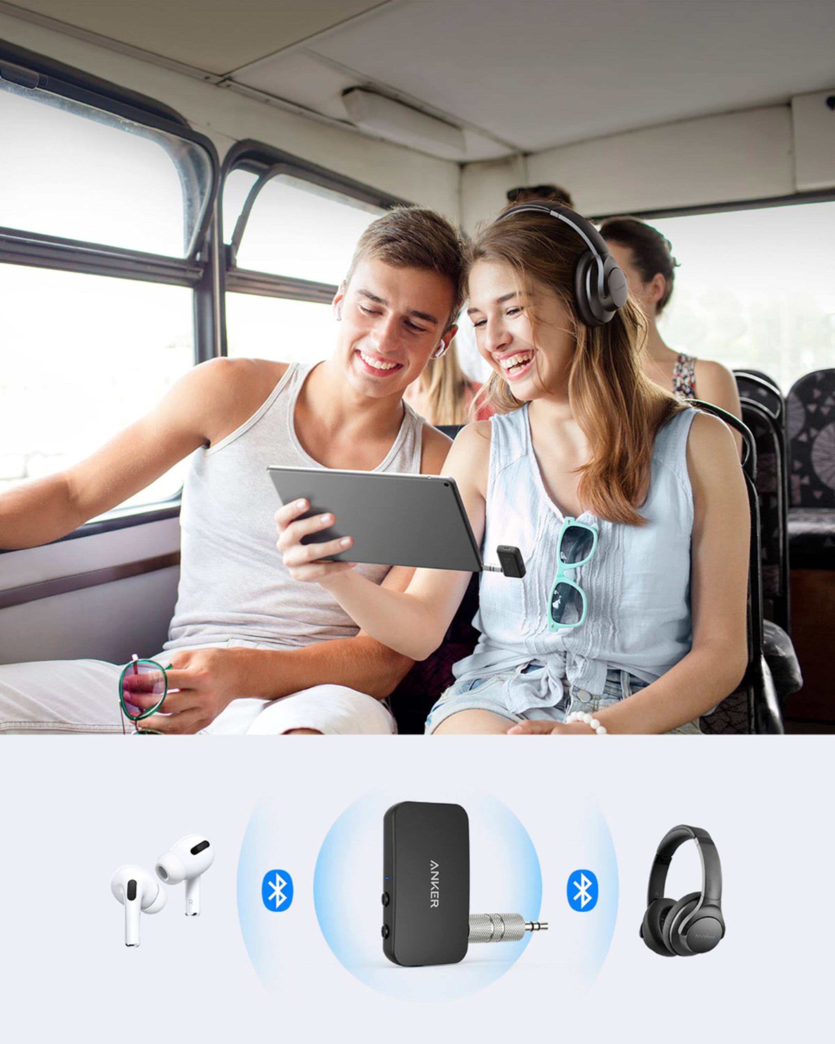 Alt View 17. Anker - Soundsync Portable Bluetooth Transmitter with 10H Battery - Black.