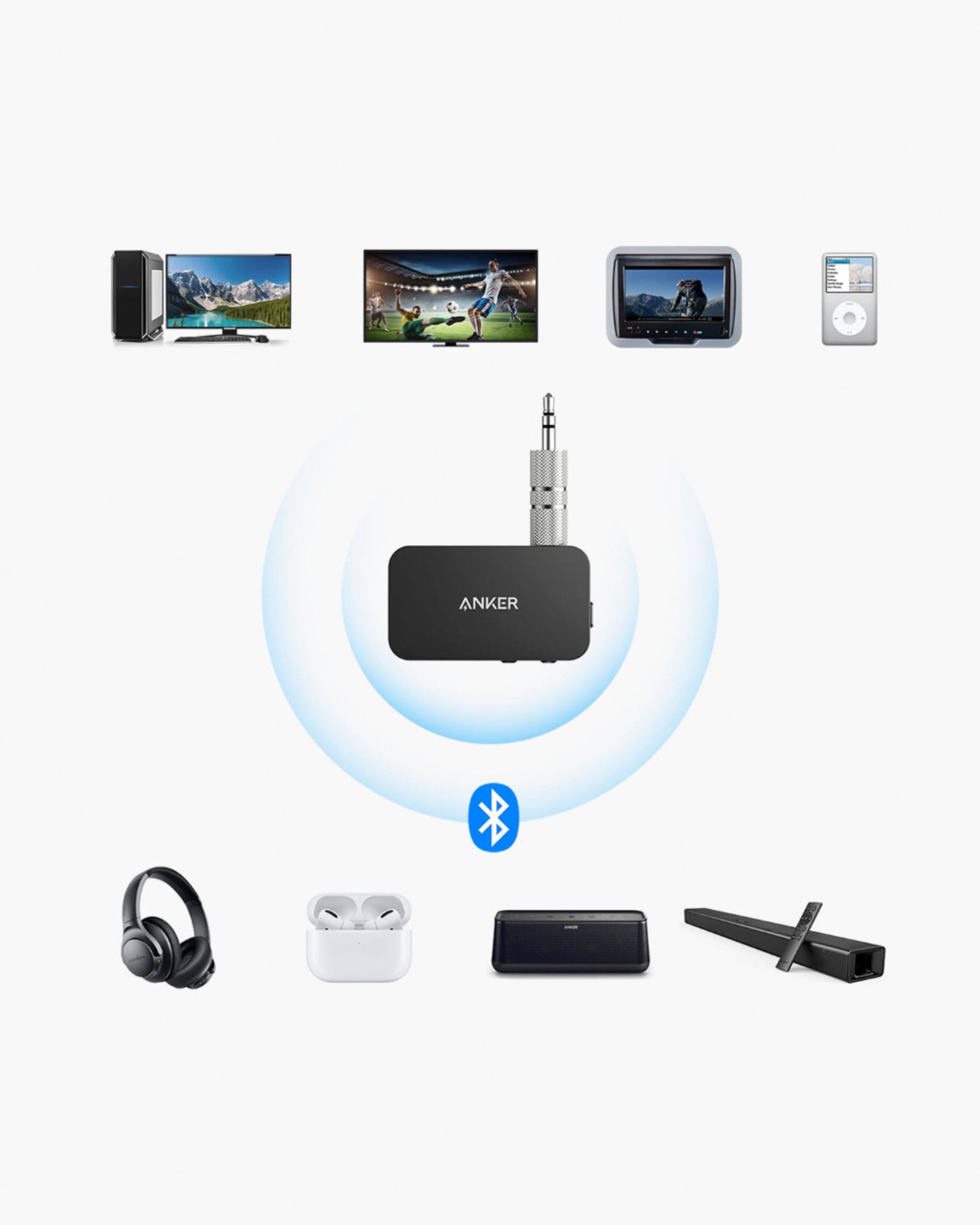 Alt View 18. Anker - Soundsync Portable Bluetooth Transmitter with 10H Battery - Black.