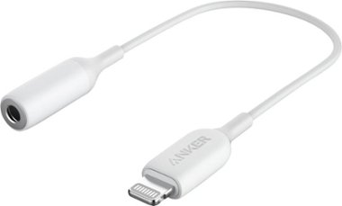 Anker 3.5mm Female Audio Adapter with Lightning Connector - White - Front_Zoom