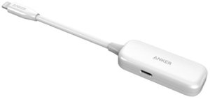 Anker - Lightning to 3.5mm Audio Adapter and Pass Through Charging - White - Front_Zoom