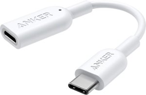 Anker USB-C to Lightning Female audio adapter - White - Front_Zoom