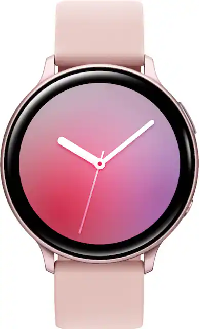 Samsung Geek Squad Certified Refurbished Galaxy Watch Active2 Smartwatch 44mm Aluminum Pink Gold GSRF SM R820NZDAXAR Best Buy