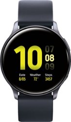 Samsung - Geek Squad Certified Refurbished Galaxy Watch Active2 Smartwatch 40mm Aluminum - Aqua Black - Front_Zoom