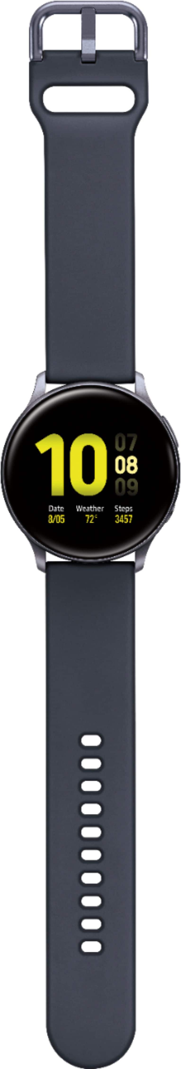 Alt View 11. Samsung - Geek Squad Certified Refurbished Galaxy Watch Active2 Smartwatch 40mm Aluminum - Aqua Black.