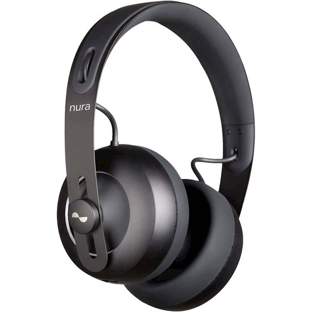 Angle View: nura - phone Wireless Noise Cancelling Over-the-Ear Headphones - Black