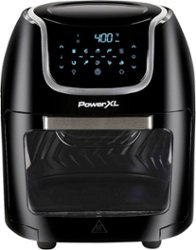 PowerXL - 10qt Digital Hot Air Fryer - Black - Front_Zoom