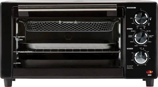 Front Zoom. PowerXL - Toaster Oven - Black.