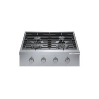 Bosch - 800 Series 30" Built-In Gas Cooktop with 4 Burners including 18,000 BTU Burner - Silver - Front_Zoom
