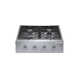 Bosch - 800 Series 30" Built-In Gas Rangetop with 4 Burners including 18,000 BTU Burner - Silver