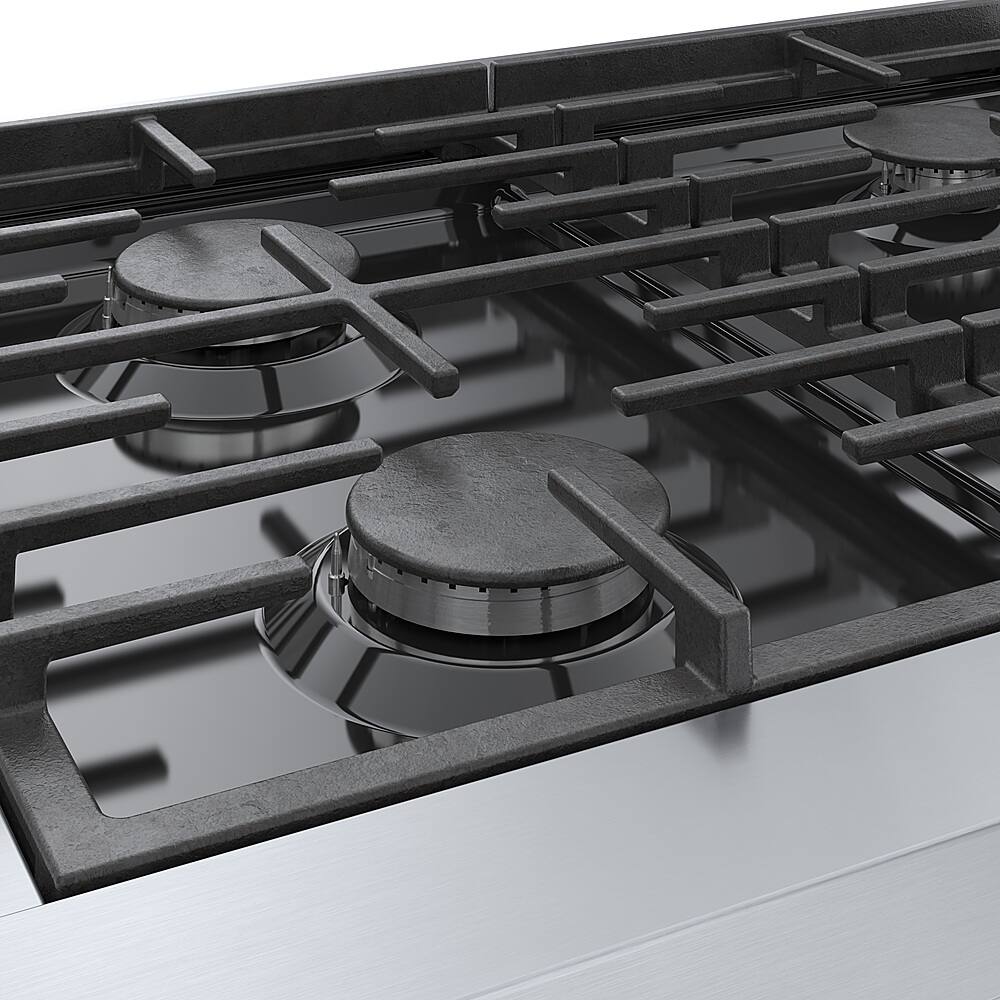 Alt View 20. Bosch - 800 Series 30" Built-In Gas Cooktop with 4 Burners including 18,000 BTU Burner - Silver.