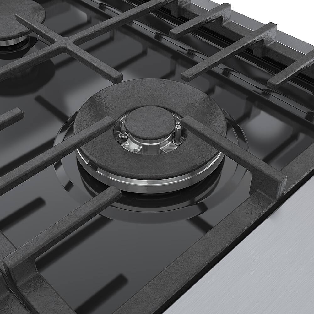 Alt View 22. Bosch - 800 Series 30" Built-In Gas Cooktop with 4 Burners including 18,000 BTU Burner - Silver.
