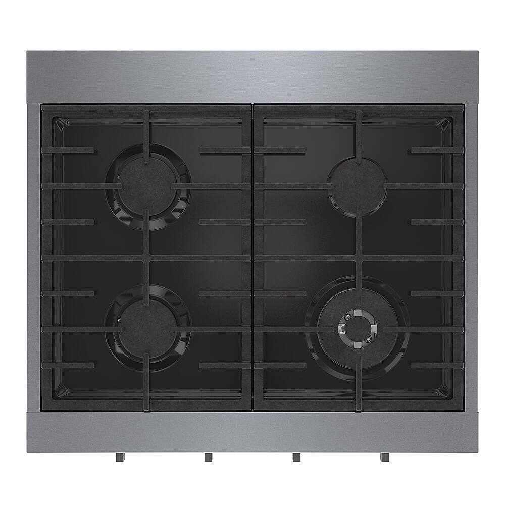 Alt View 14. Bosch - 800 Series 30" Built-In Gas Cooktop with 4 Burners including 18,000 BTU Burner - Silver.