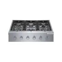 Bosch - 800 Series 36" Built-In Gas Rangetop with 4 Burners and 2 Dual Flame Burners - Silver - Front_Zoom