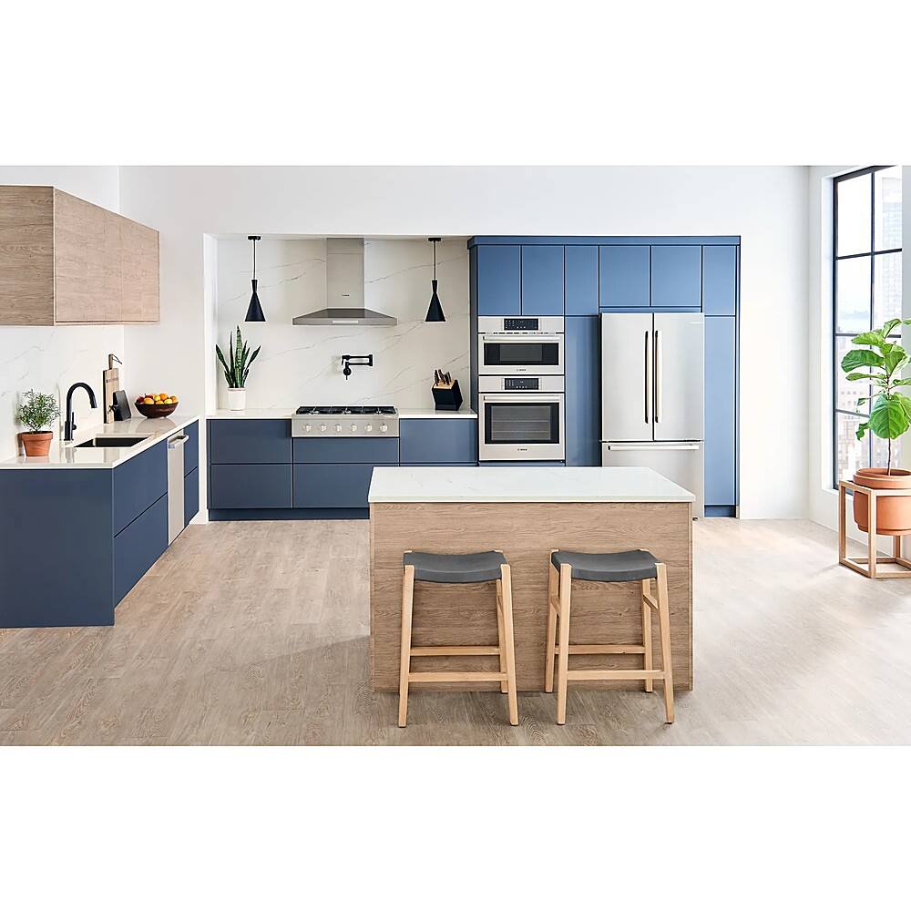 Alt View 29. Bosch - 800 Series 36" Built-In Gas Cooktop with 4 Burners and 2 Dual Flame Burners - Silver.