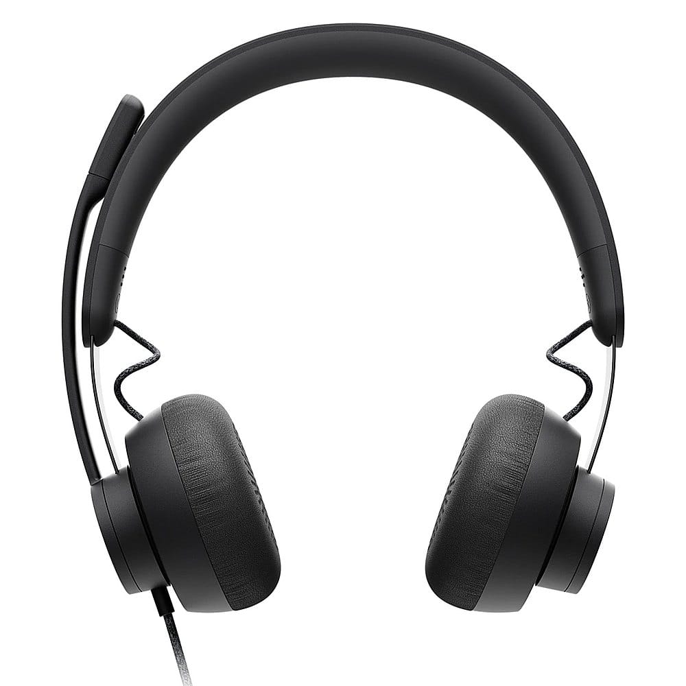 Logitech - Zone Wired Noise Cancelling On-Ear Headset for Microsoft Teams - Graphite - Front_Zoom