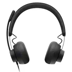 Front. Logitech - Zone Wired Noise Cancelling Headset for Microsoft Teams - Graphite.