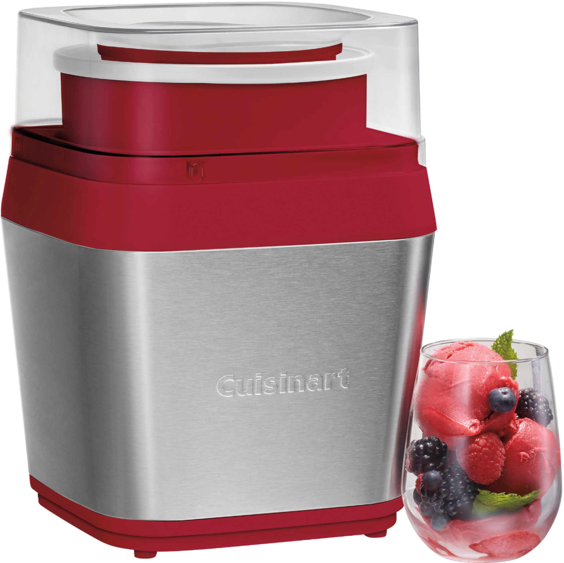 Best Buy: Cuisinart 1-1/2-Quart Automatic Frozen Yogurt, Ice Cream and  Sorbet Maker Red ICE-21R