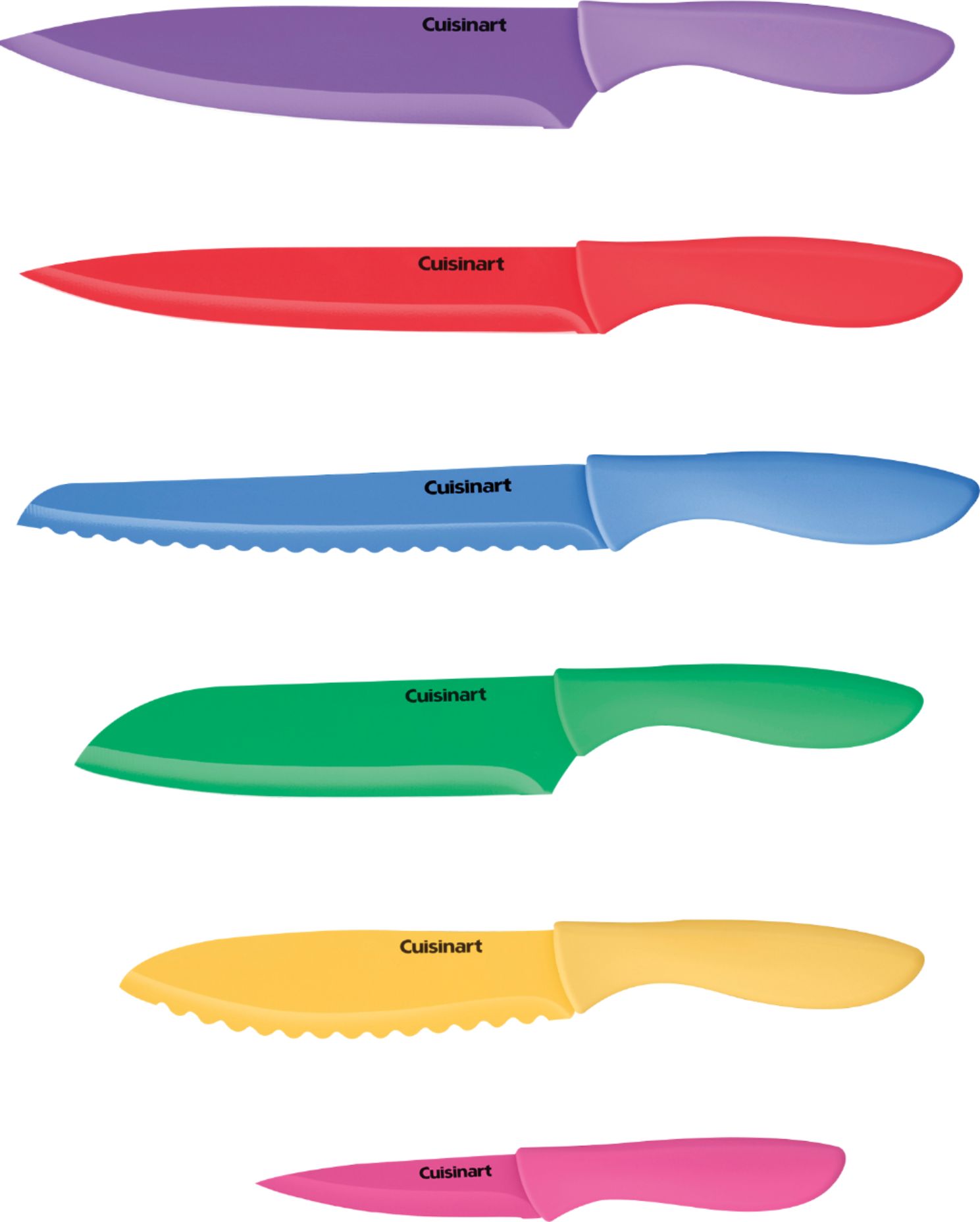 Left View: Cuisinart - Advantage 12-Piece Knife Set - Multicolor