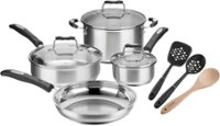 Angle Zoom. Cuisinart - 10 PC Cookware Set - Stainless Steel.
