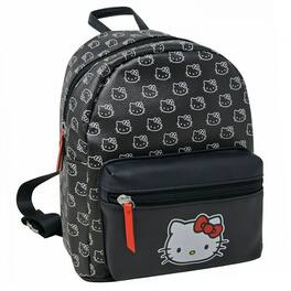 UPD - Hello Kitty Black & White 10" Mini Deluxe Backpack with 1 Front pocket - Multicolored