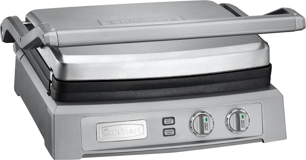 Cuisinart Griddler Deluxe Electric Griddle Stainless Steel GR-150P1 - Best  Buy