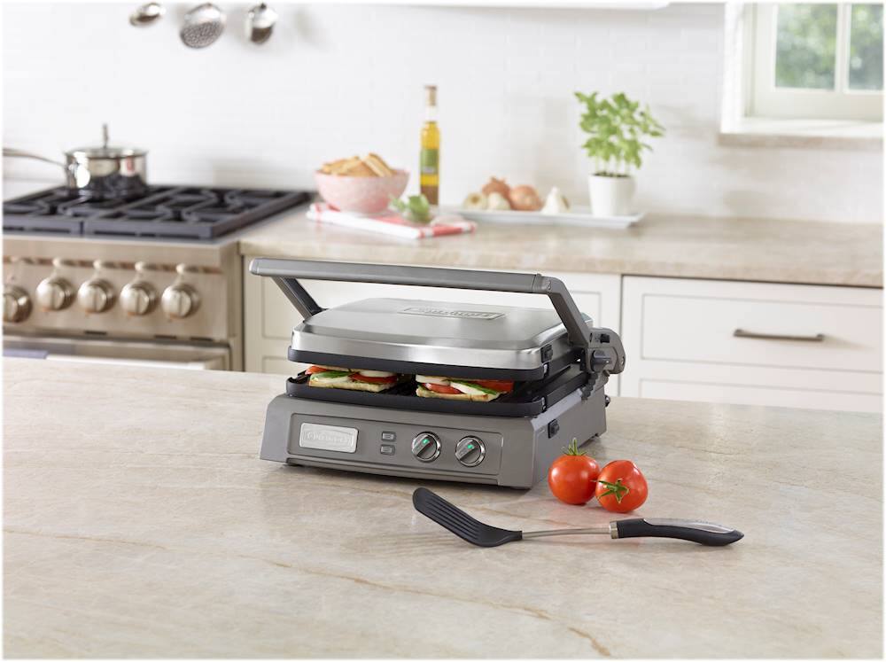 Alt View 17. Cuisinart - Griddler Deluxe Electric Griddle - Stainless Steel.
