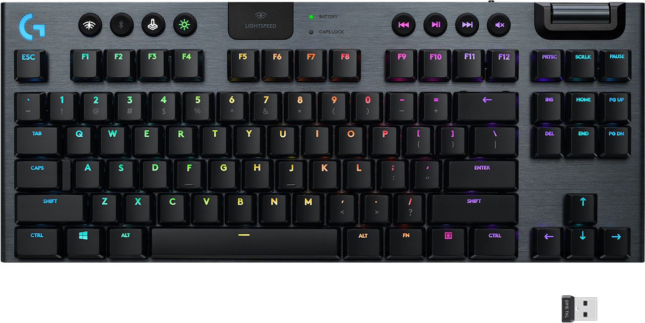 Logitech G915 LIGHTSPEED TKL Wireless Mechanical GL Tactile Switch Gaming Keyboard with RGB Backlighting Black - Best Buy
