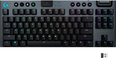 Logitech - G915 LIGHTSPEED TKL Wireless Mechanical GL Tactile Switch Gaming Keyboard with RGB Backlighting - Black - Front_Zoom