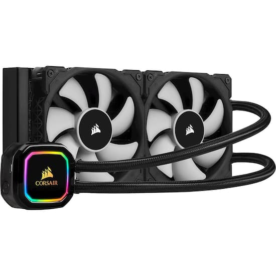 Corsair Icue H100i Rgb Pro Xt 240mm Radiator Cpu Liquid Cooling System Black White Cw 9060043 Ww Best Buy