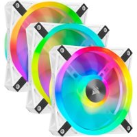 CORSAIR - QL Series 120mm Cooling Fan Kit with RGB Lighting - White - Front_Zoom